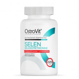 OstroVit Seleniu, Selenometionina 200mcg 220 Tablete Beneficii Seleniu: antioxidant ce inhiba radicalii liberi, repara celulele 