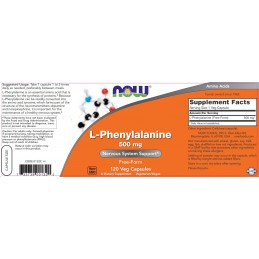 Now L-Phenylalanine 500mg 120 Capsule (L-Fenilalanina) Beneficii L-Fenilalanina: ajuta în producerea de neurotransmițători, ajut