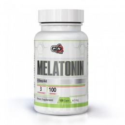 Melatonină 3 mg 100 Capsule, Pure Nutrition USA Melatonină 3 mg Beneficii: sustine somnul odihnitor, reglarea ritmului somn vegh