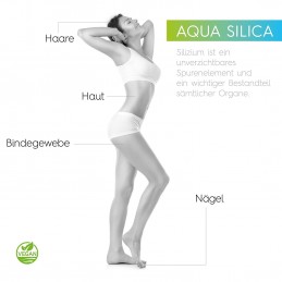 Vitabay Aqua Silica, 500 ml, siliciu coloidal, vegan și natural Beneficii Siliciu: important pentru piele, păr și unghii, ideal 