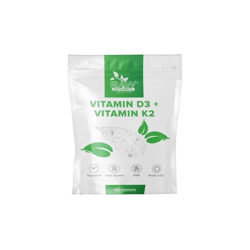 Vitamina D3 5.000ui + Vitamina K2 90 Tablete (Vitamin D3+K2) Vitamina D3 5.000ui + Vitamina K2 beneficii: creste mineralizarea o