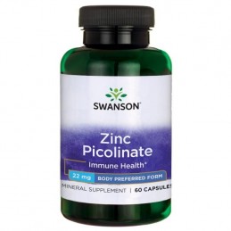 Swanson Zinc Picolinate Body Preferred Form, 22mg - 60 Capsule Beneficii Zinc picolinat: creste imunitatea, stimuleaza productia