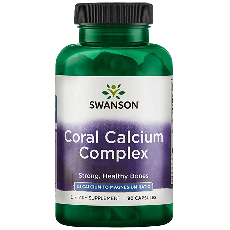Swanson Coral Calcium Complex - 90 Capsule Beneficii ale Calciului de coral: ameliorarea rahitismului si a decalcifierii oaselor