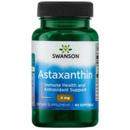Swanson Astaxanthin, 4mg - 60 Capsule Beneficii Astaxantina: antioxidant, sustine o piele sanatoasa, supliment pentru antrenamen
