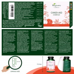 Vegavero Candi Aid Complex 120 Capsule BENEFICII CANDI-AID: lupta impotriva candidei, produs complet natural, bogat in ingredien
