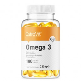 Omega 3 1000mg 180 Capsule, OstroVit Omega 3 ulei de peste beneficii: ofera un raport de 3:2 bazat pe dovezi de EPA:DHA, promove