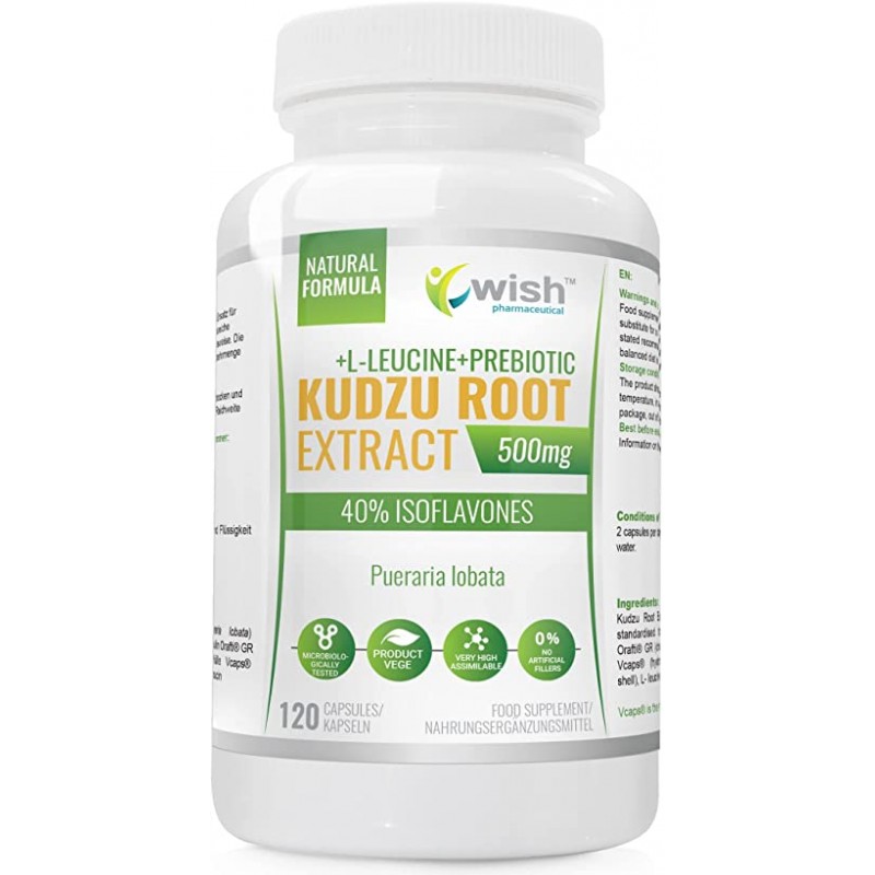 Wish Kudzu Root Extract 500mg - 120 Capsule Beneficii radacina Kudzu: poate ajuta la ameliorarea leziunilor hepatice, poate aten