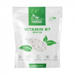 Biotina 10.000mcg 90 Capsule (Biotin - Vitamin B7) Biotina 10.000mcg Beneficii: importanta pentru par, piele si sanatatea unghii